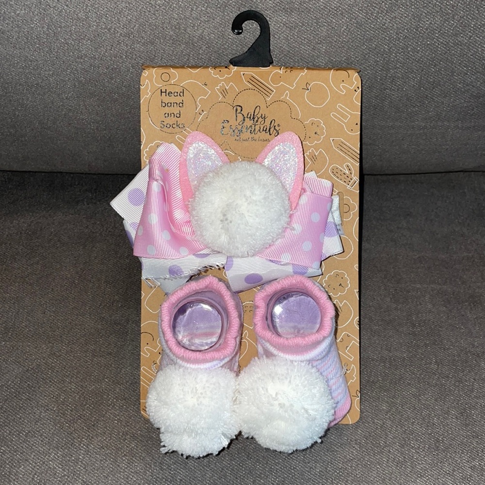 Baby essentials.  headband & socks